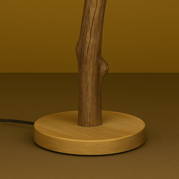 base pied lampadaire bois flotte