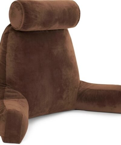 Coussin de lecture avec rouleau pour la nuque en velours