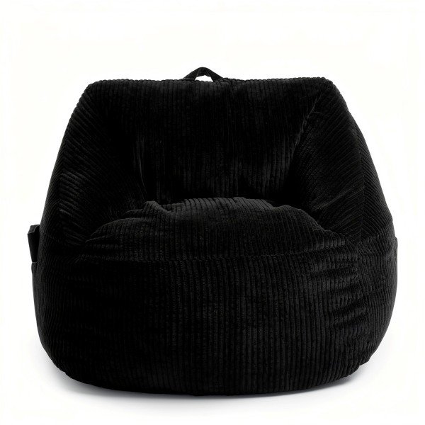 Pouf de Lecture Ado – en velours côtelé (noir)