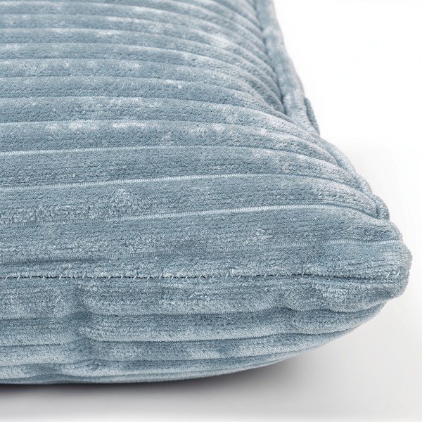 details coussin de lecture velours avec poches