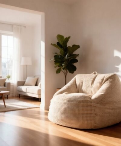 expo pouf de lecture ado ecru