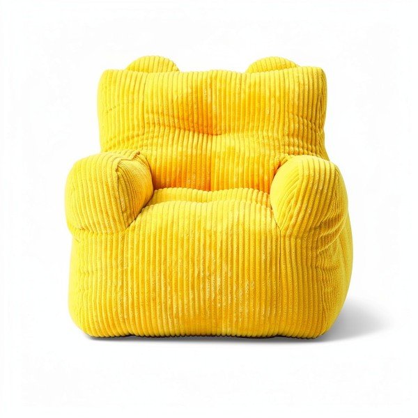 pouf de lecture enfant jaune